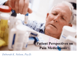 Patient Perspectives on Pain Medications