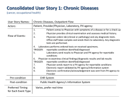 Chronic Disease Consolidated User Story Template 13 DEC 2011