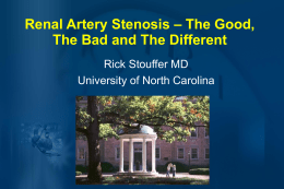 The Changing Paradigm of Renal Artery Stenosis