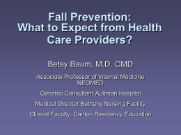 What to Expect from Providers - Ohio Public Health Association