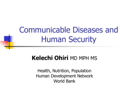 Communicable Diseases and Public Policy