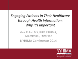 Engaging Patients in Their Healthcare through Health Information