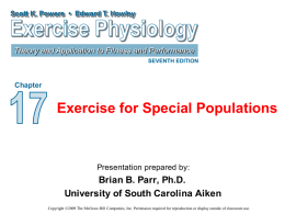 Chapter 17 - ExercisePhysiology1Fall2011