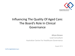 Quality indicators in community aged care?