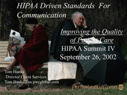 HIPAA Transaction Standard Impact