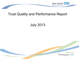 Item 8 Trust Quality and Performance Report 28 July