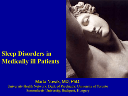 Sleep Disorders in Medically ill Patients