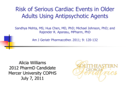 Risk of Serious Cardiac Events in Older Adults Using Antipsychotic