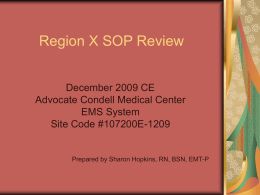 Region X SOP Review - Advocatehealth.com
