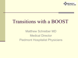 Transitions with a BOOST - Georgia`s Partnership for Health and