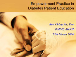 Empowerment Practice in Diabetes Patient Education