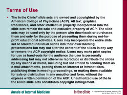Clinical Slide Set. - Annals of Internal Medicine