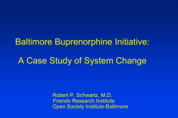 Baltimore Buprenorphine Initiative