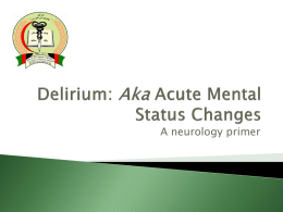 Acute Mental Status Changes