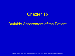 Egan Ch 15 Bedside Assessment of the Patient