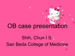 OB case presentation