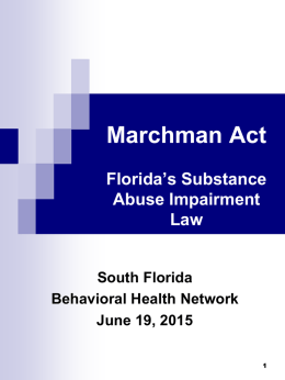 Miami Dade 2015 - South Florida Behavioral Health Network