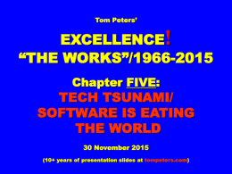 Tech Tsunami/Software Is Eating the World++