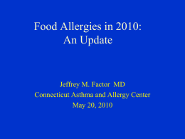 Prevalence of Food Anaphylaxis