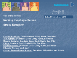 Dysphagia Screen