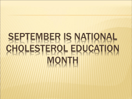 September is national cholesterol education month