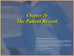 The Patient Record