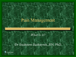 pain management lecture 3