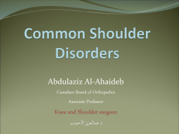 lec16.Common shoulder disorders