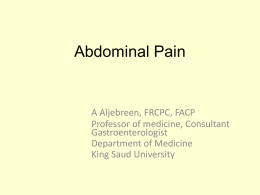Lecture 27-Abdominal Pain Include IBS