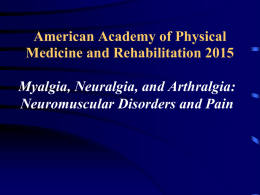 Neuromuscular Disorders and Pain
