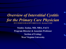 Interstitial Cystitis Lecture