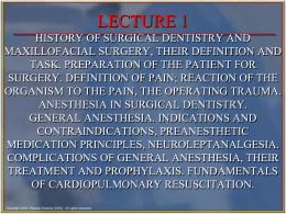 Anesthesia and Pain Control in Dentistry Chapter 37