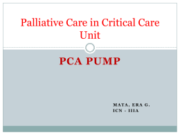 Palliative Care in Critical Care Unit