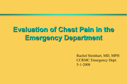 Evaluation of Chest Pain