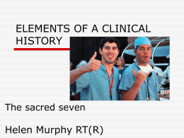 elements of a clinical history