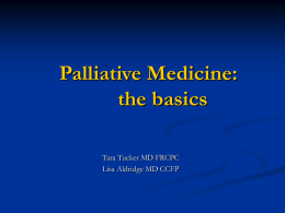 Palliative Medicine: the basics