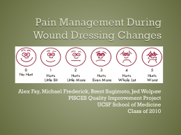 How Important to you is pain control for wound dressing changes?