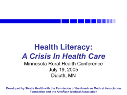 Health Literacy - Minnesota Department of Health