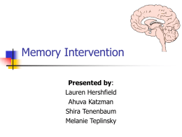 Memory Interventions