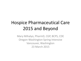 - The Oregon Hospice Association