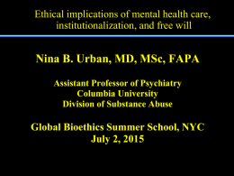 Ethical implications in Mental Health