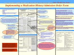 Medication Reconciliation PAC Education Poster August 12 2008