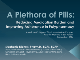 A Plethora of Pills - American College of Physicians