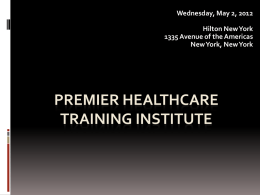 Premier Healthcare Training Institute