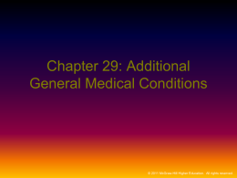 Chapter 29: Additional Health Conditions