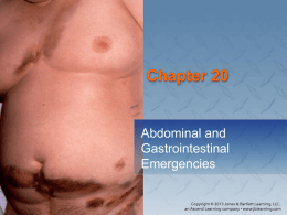 Chapter 20: Abdominal and Gastrointestinal Emergencies