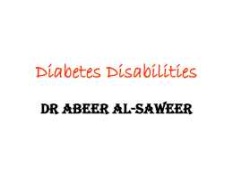 Diabetes Disabilities