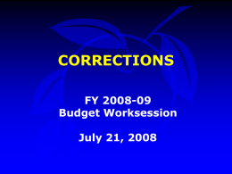 Corrections Budget WS - Orange County Comptroller