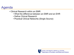 How to Promote EHR in Research