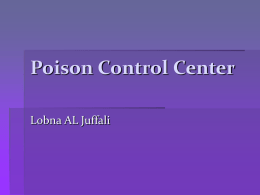 Poison Control Center - Home - KSU Faculty Member websites